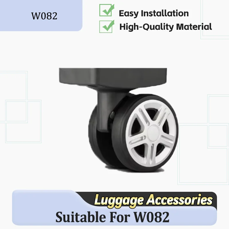 

Универсальные сменные колеса для чемоданов W082, износостойкие, вращение на 360° ° Вращающиеся колесики для легкого багажа, аксессуары для ремонта