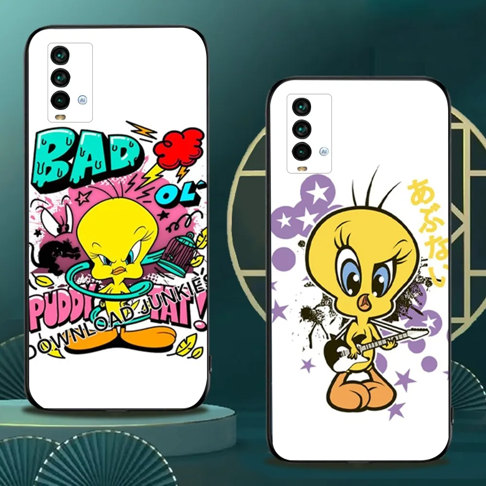 T-tweety B-Bird Caroon Cute Phone Case For Xiaomi 11 Redmi Note 11 5G 8T 9A 9 10T Note8Pro Note9 12SUltra Black Case