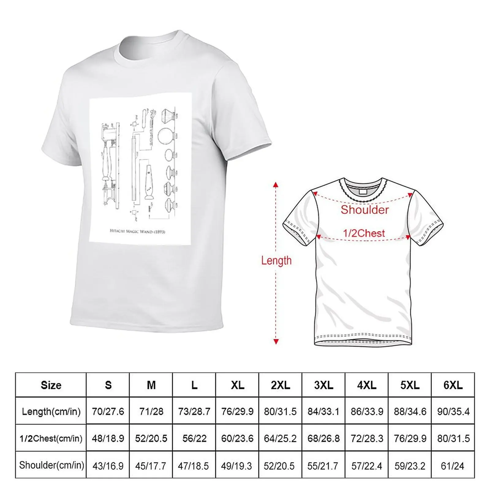 hitachi magic wand 2.22 T-Shirt t shirt man designer man t shirt graphic black cotton t-shirt plain for man package T-shirt