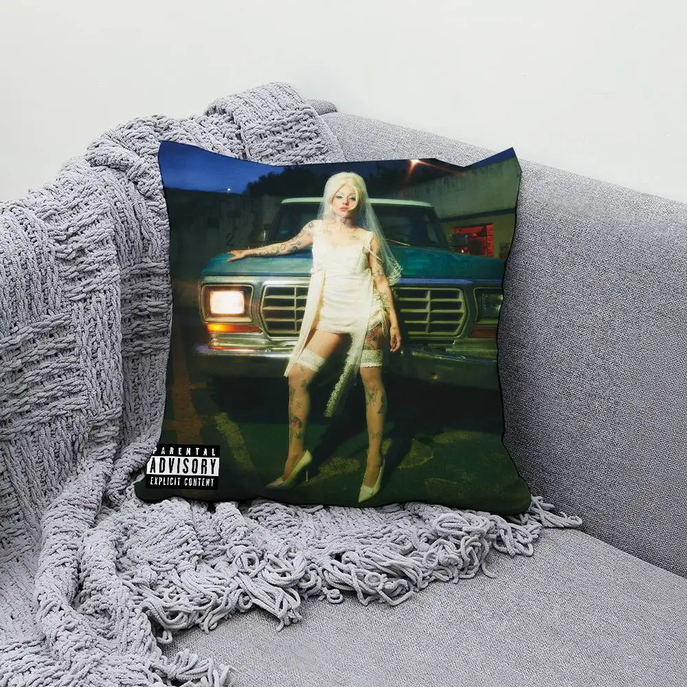 Mon L-Laferte Femme Fatale 30x30cm 45x45cm Pillow Case Decor Protective Covers Comfortable Soft For Sofa Living Room Home Office