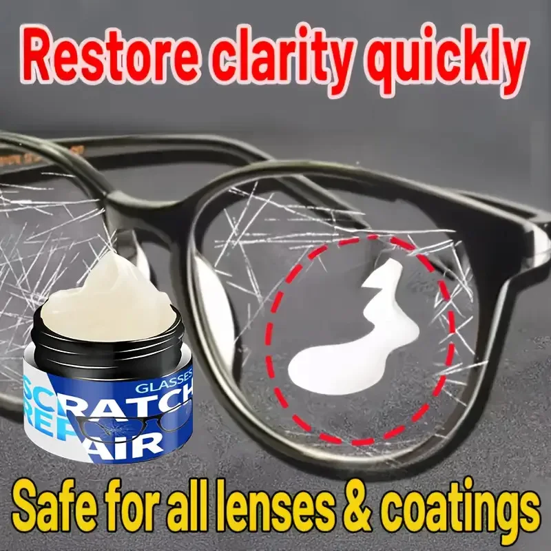 Multi-purpose lens scratch repair Set-includes 35g glasses scratch repair wax.Nano scratch repair restore clarity smooth surface