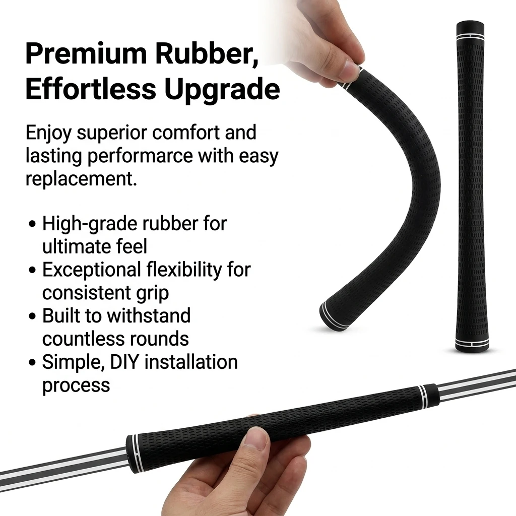 1/2pcs Golf Stick Handles, Lower Size, Standard, Medium Size, Large High Quality Rubber Grip, Non-Slip, For Wood and Iron Driver