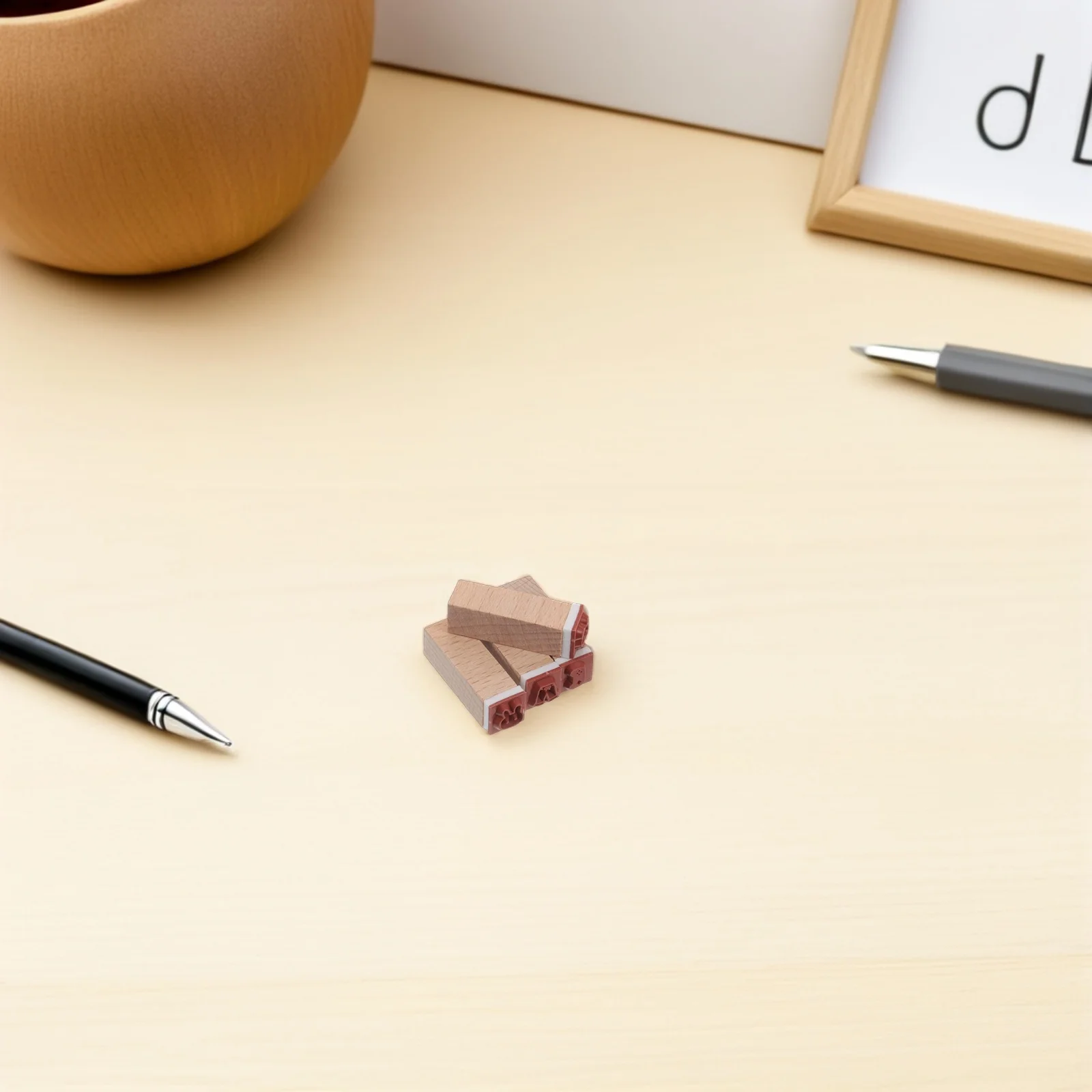 42Pcs Christmas Wooden Animal Stamps Mini Rubber Stamp Kit Cartoon Wood Block Stamps for Kids DIY Crafting Card Making Journals