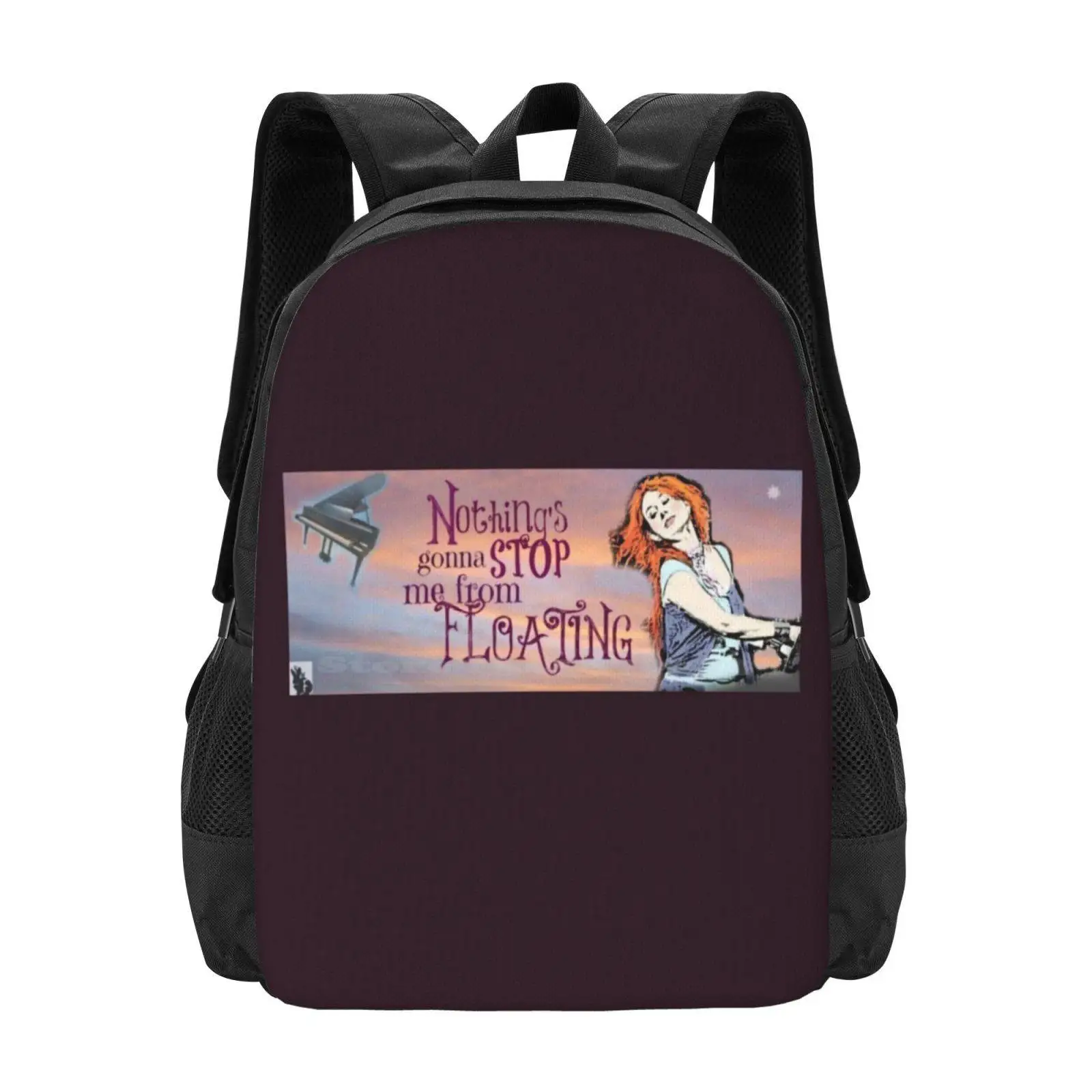 Father Lucifer Pattern Design Laptop Travel School Bags Tori Amos Boys For Father Lucifer Floating Piano Sky