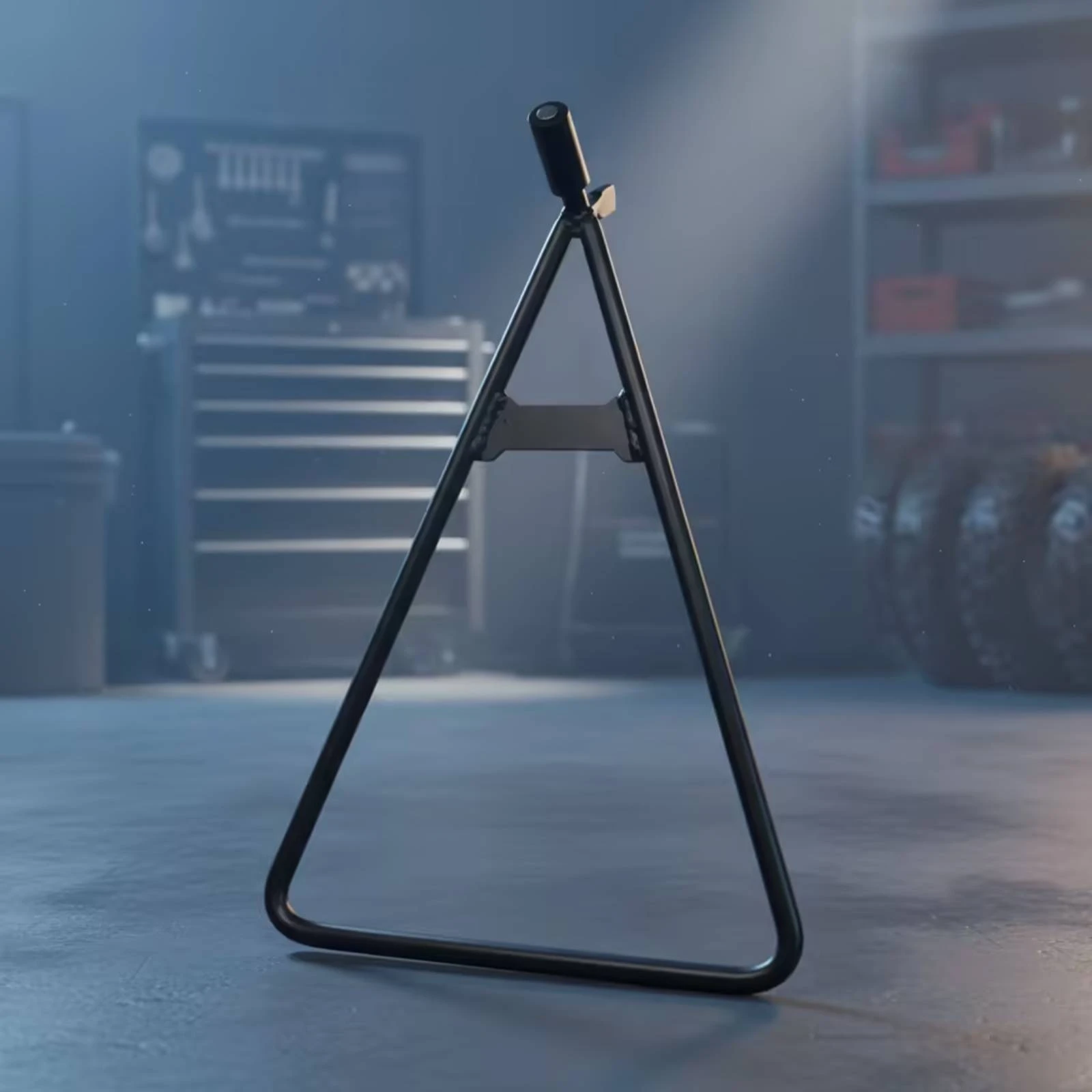 Dirt Bike Triangle Stand Cylindrical Motorcycle Triangle Stand Dirt Bike Kickstand Stable Universal for Riders, Maintenance view 4