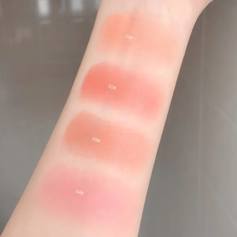 Matte Reliëf Blush Monochroom Facial Langdurige Waterdichte Geperste Blusher Make-Up Poeder Voor Wangen Gladde Koreaanse Cosmetica