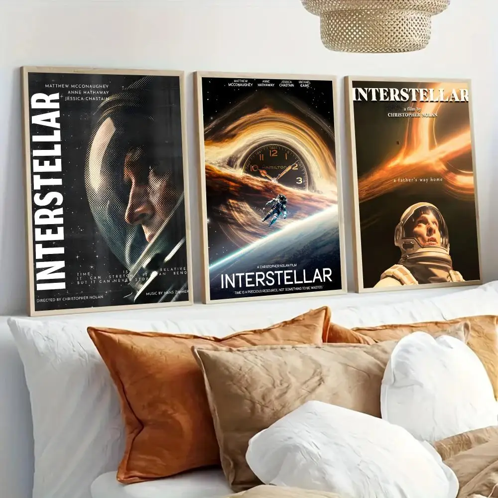 Classic Movie I-Interstellar Poster Modern Home Living Bedroom Bar Hallway Waterproof Wall Art Aesthetic Decor