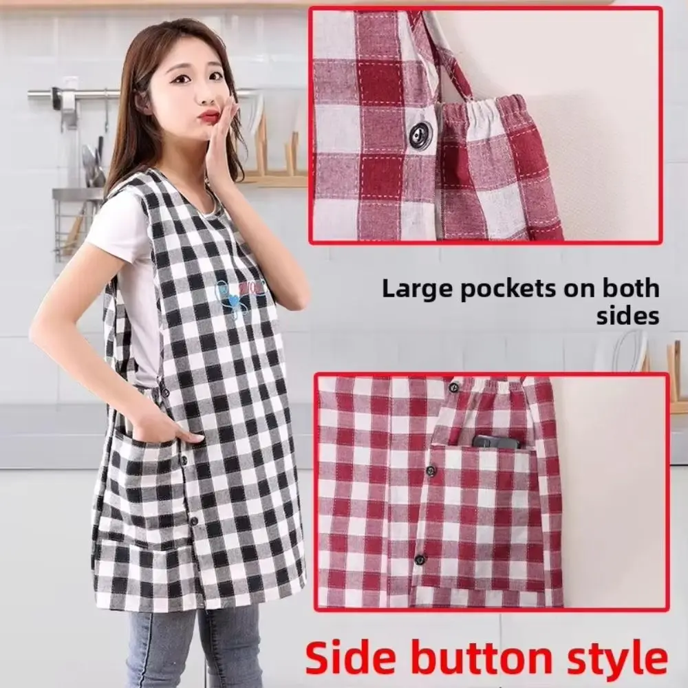 New Breathable Cooking Aprons Wipeable Hands Anti Dirty Sleeved Apron Multipurpose Vest Style Coffee Uniform Professional Barber