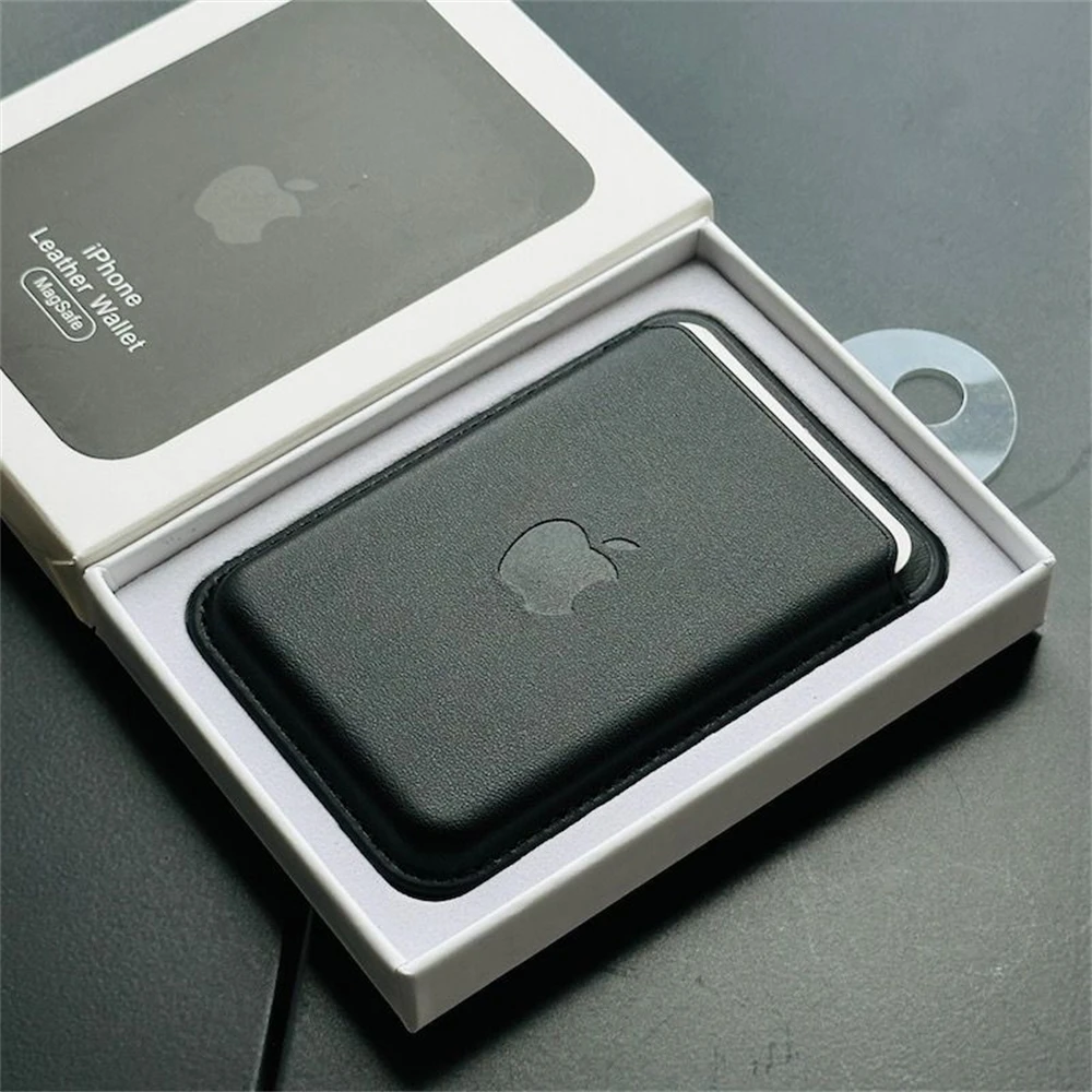 Offizieller MagSafe Leder-Kartenhalter für iPhone 18 17 Pro Max 16 15 14 Plus Starker Magnet Brieftaschen-Halter Hülle mit Apple-Logo