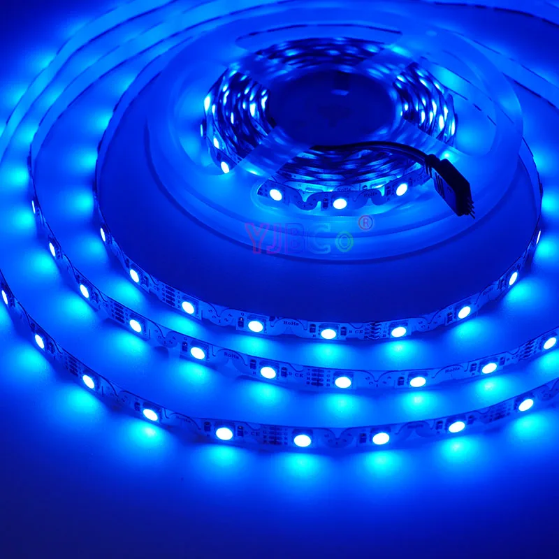 12V 5M S type bendable LED Strip 48leds/m SMD 5050 RGB 60leds/m White/Warm White Flexible Lights Tape Non waterproof IP20