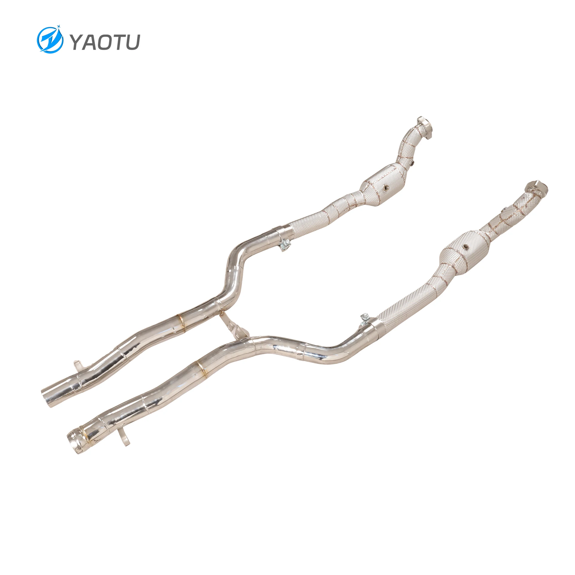 

YT High Flow Exhaust Downpipes with alysis Converter & Heat Insulation Suitable for S500 W221 5.5L