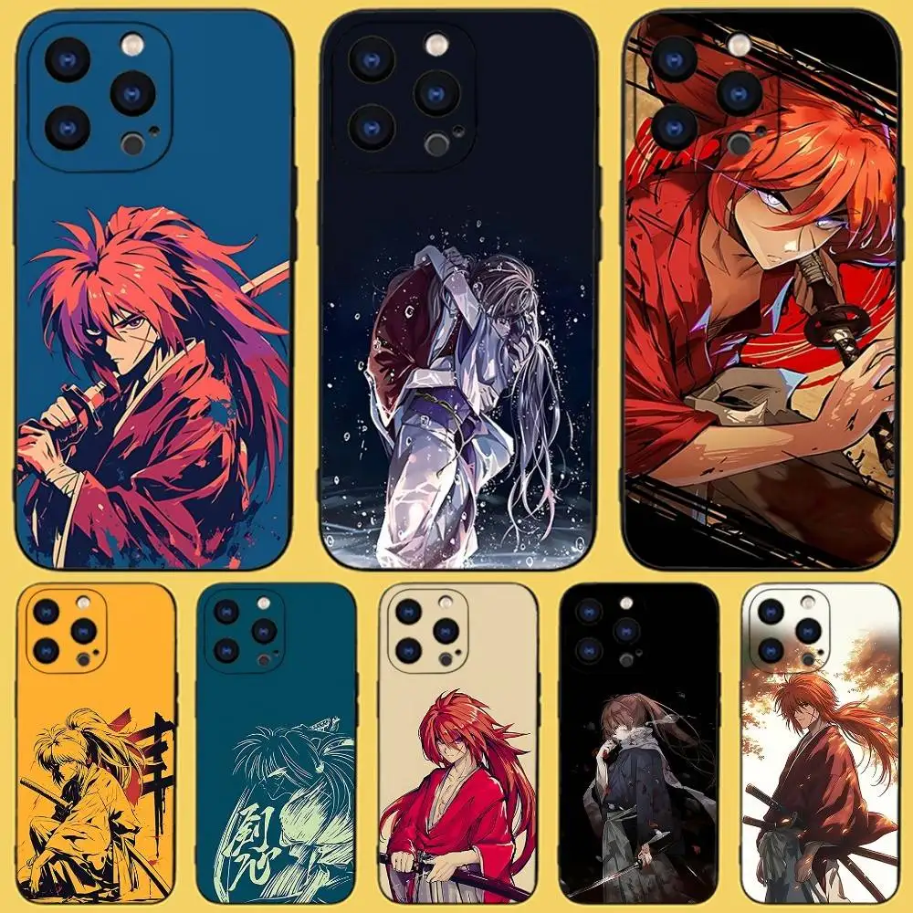

R-Rurouni Cool Kenshins Phone Case For iPhone 17,16,15,14,13,12,11,Pro,Max,Plus,X,XS,SE4,E,Mini,Soft Black Case
