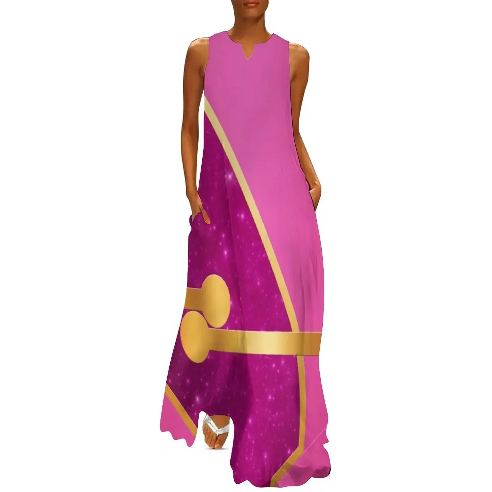

Pink Solar Ranger Long Dress ladies dresses for special occasion Elegant gown Dresses for wedding party Woman fashion Dress