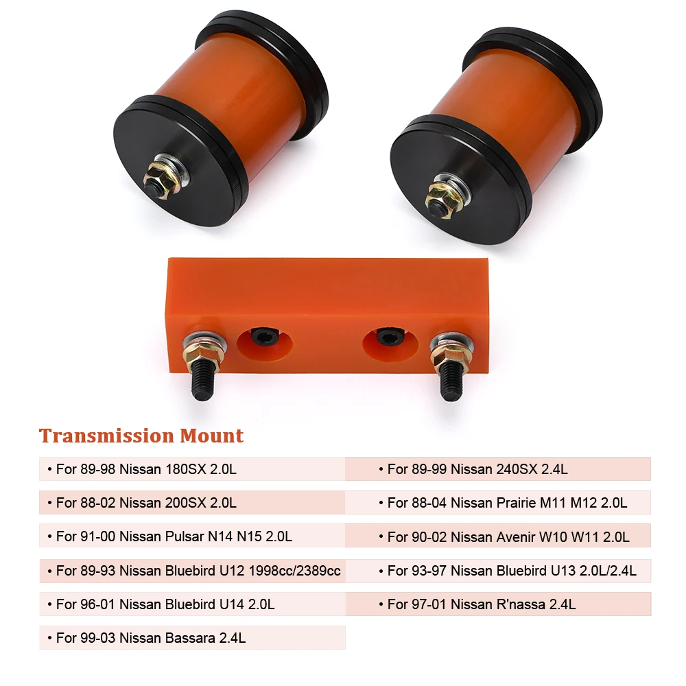 Poliuretanowe mocowania skrzyni biegów do 89-00 NISSAN S13 S14 180SX 200SX 240SX SR20 KA24