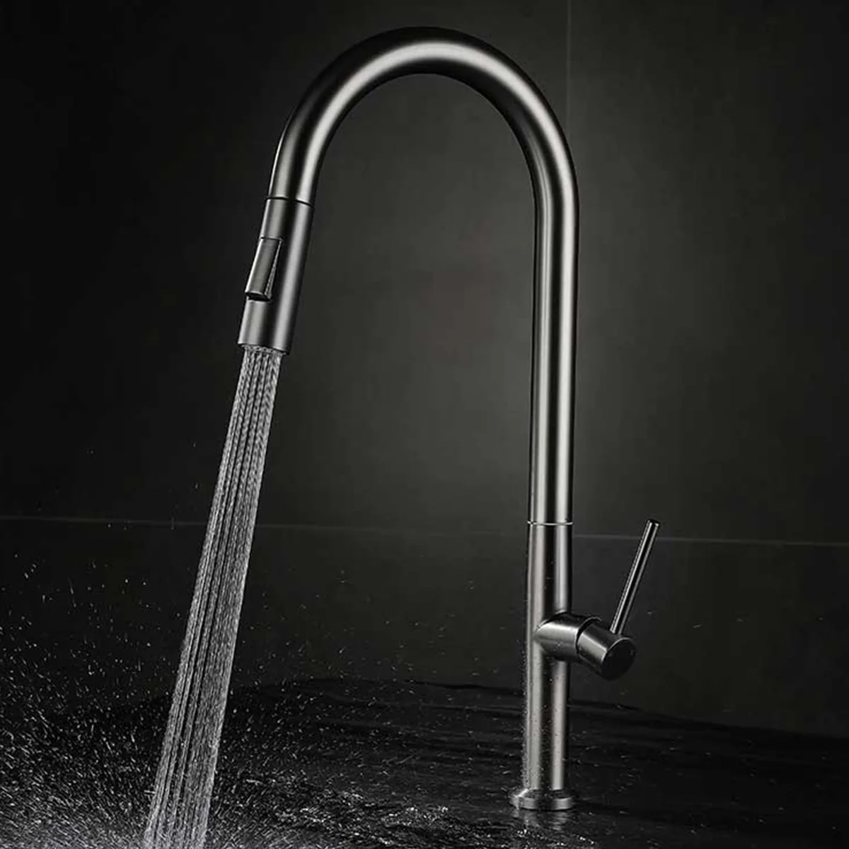 

304 Stainless Steel, Pull-Out Kitchen Faucet, Hot and Cold Dual Control, High Pressure Water Flow, Kitchen Sink Faucet