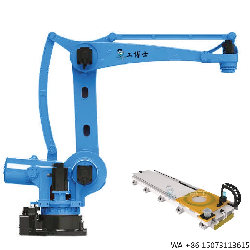 6 Axis Industrial Handling Robot Arm with Fixture for Automated Palletizing, Picking and Packaging Products