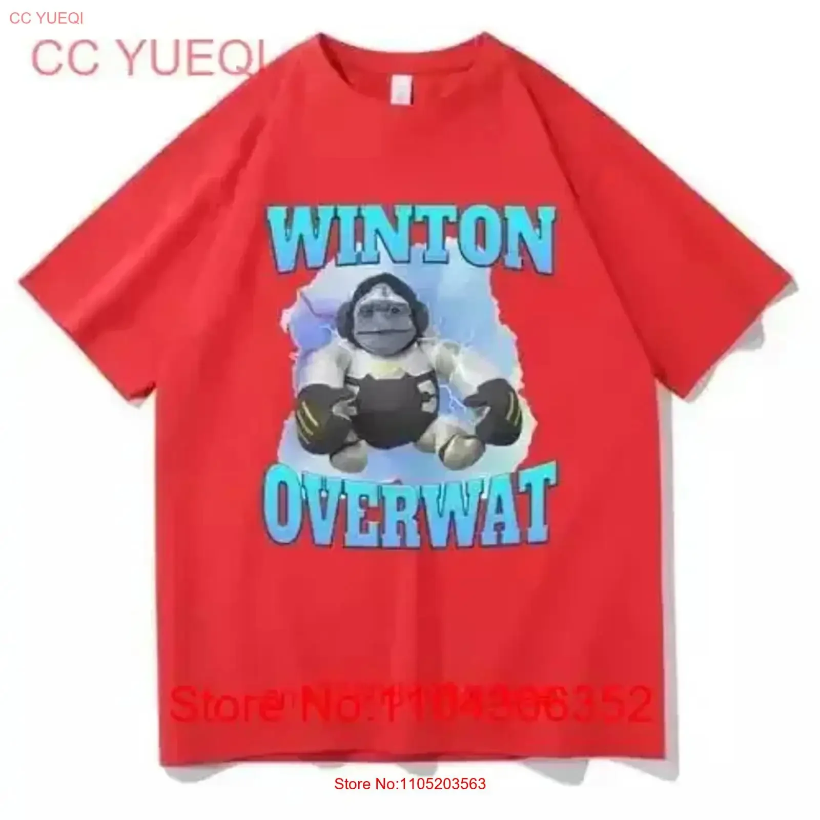 Winton Overwat Meme Funny T Shirt Men'S Summer Fashion Oversi vintage Washed Stylish streetwear homme Versatile Soft Slightly