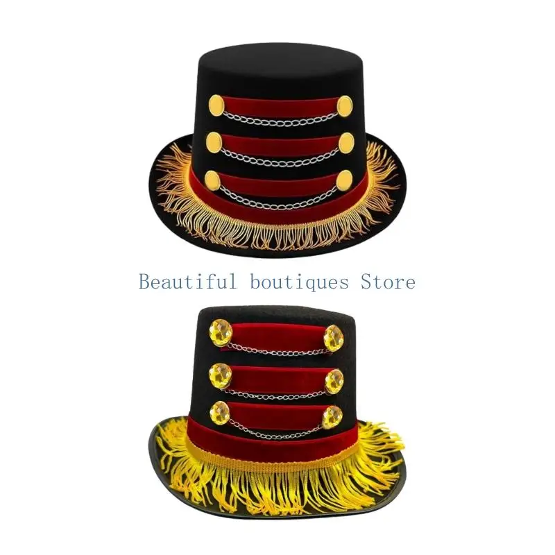 

U4LF элегантная унисекс джентльменская шляпа театральный аксессуар винтажная джазовая шляпа модный сценический головной убор