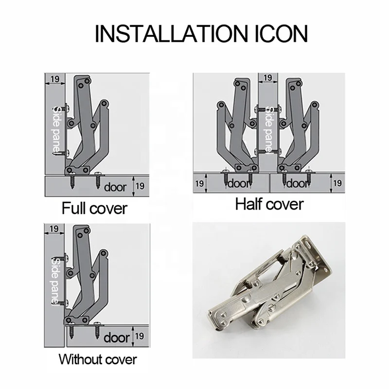 Soft Closing Hydraulic Hinges, 170 Degree Damping Buffer Cabinet Furniture Folding Hinge, Suitable for plate thickness 16-40mm