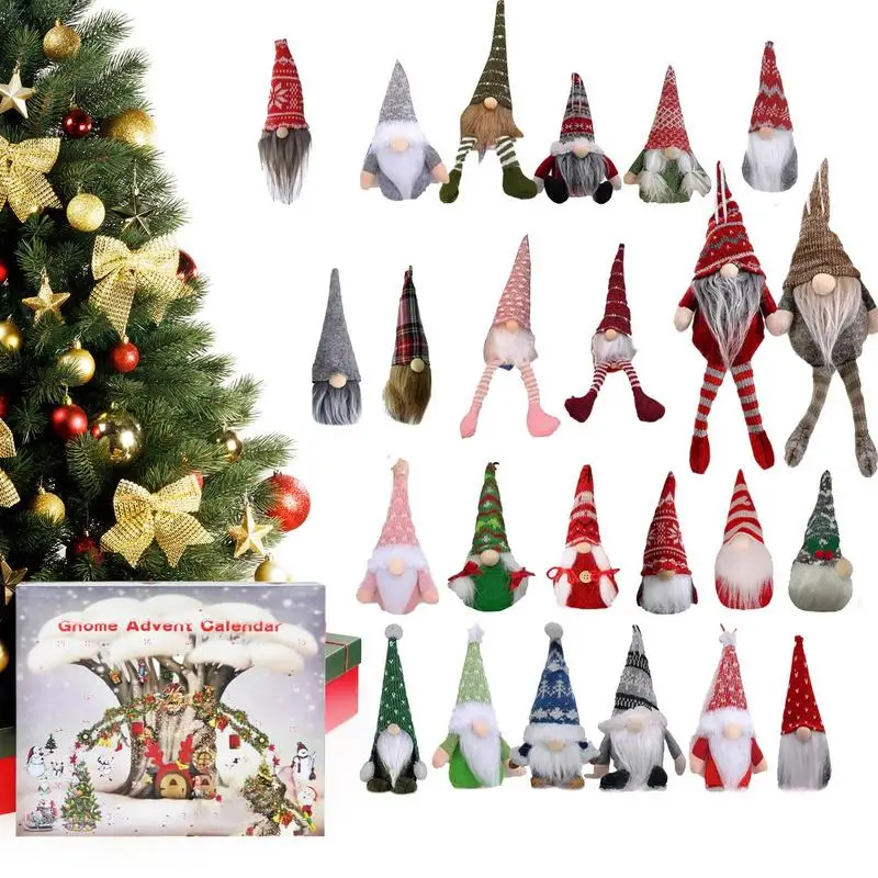 Christmas Gnome Advent Calendar 2024 Gnome Advent Calendar Adorable Advent Calendar Contains 24 Plush Gnome Dolls For Aldults