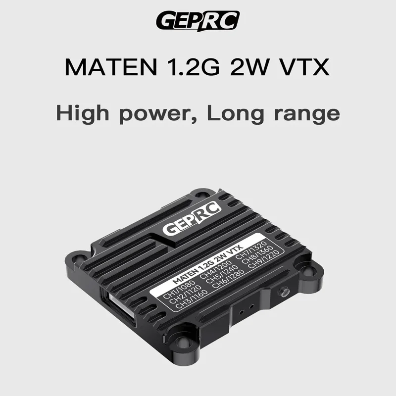 

GEPRC MATEN 1.2G 2W VTX 25mW/2000mW VTX Transmitter Transmitting Module 1080 Mhz -1360 Mhz for FPV Long Range Racing Drone Parts