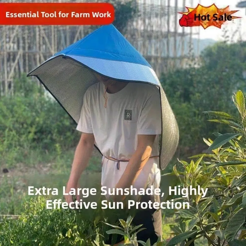 Wide Brim Sunshade Hat Rainproof Sun Protection Heat Insulation Sun Hats Breathable Extra Large Umbrella Cap