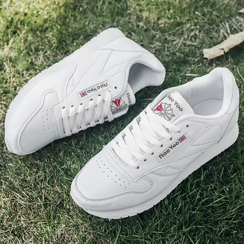 Zapatillas de deporte blancas para hombre y Mujer, zapatos de aire con plataforma, par de zapatos planos negros, Tenis deportivos de talla grande