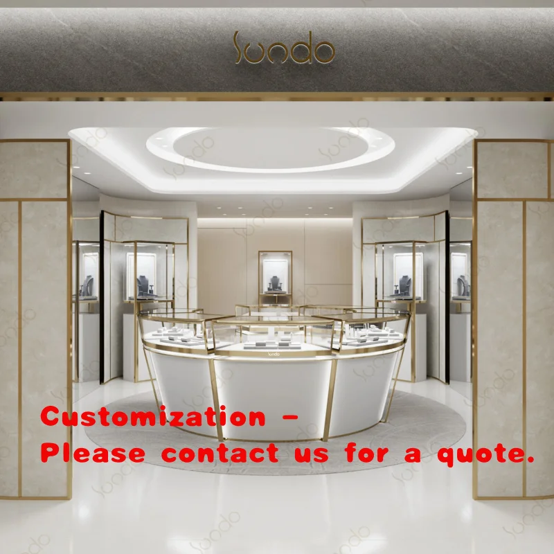 custom.Commercial Jewelry Shop Furniture Retail Showroom Design Display Cabinets and Full Service Boutique Display Sol