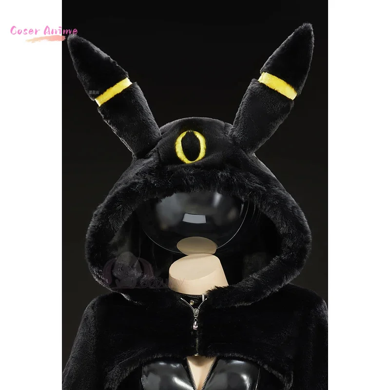 Umbreon Cosplay Costume Halloween Christmas Comic size S-XL Plus Size Game Poke mon Newly Black Jumpsuit leather jacket