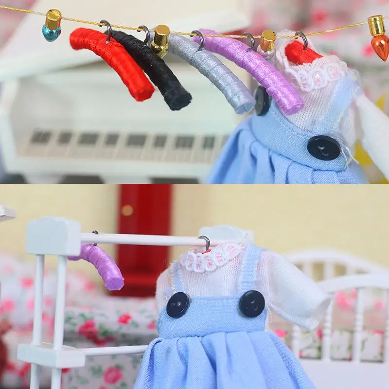 Juguetes de Decoración, 4 Piezas, 112 Mini Perchas de Simulación para Casa de Muñecas, Muebles, Accesorios para Fotografía de Micropaisajes, Juego de Imitación