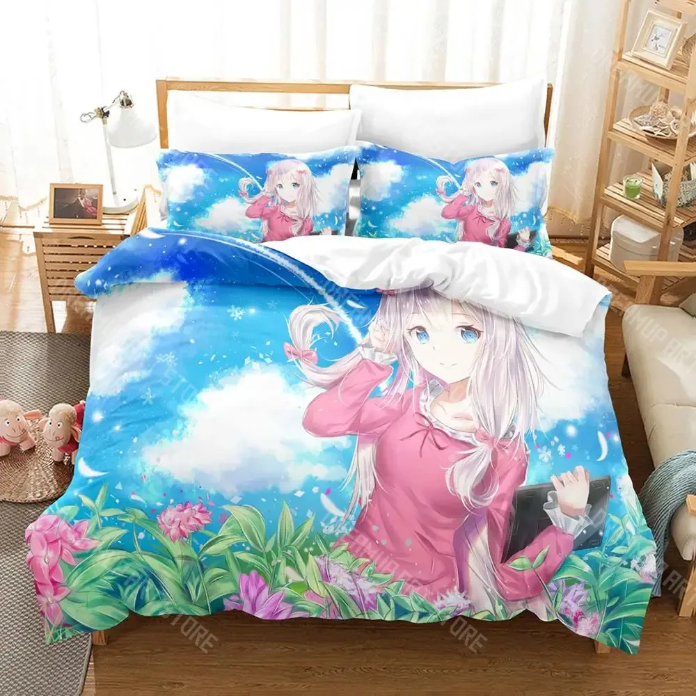 3D Printed Eromanga Sensei Sagiri Izumi Bedding Set for Boys Girls Duvet Cover Twin Queen King Full Single Double Sizes