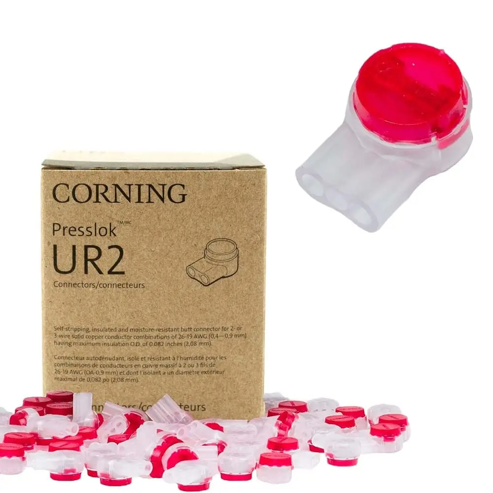 

Corning UR2 Prlok 100pk Solvent Resistant Splice Terminals or 2 or 3 Insulated Wires, Electrical, Automotive, Oil, Data, Telepe