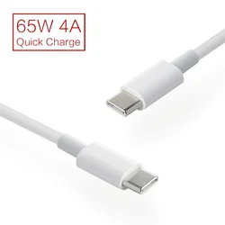 Кабель для быстрой зарядки с USB Type-C на USB C, 65 Вт, PD, QC4.0, Тип C, быстрое зарядное устройство для Huawei P40, Samsung S10, S20, Macbook Pro