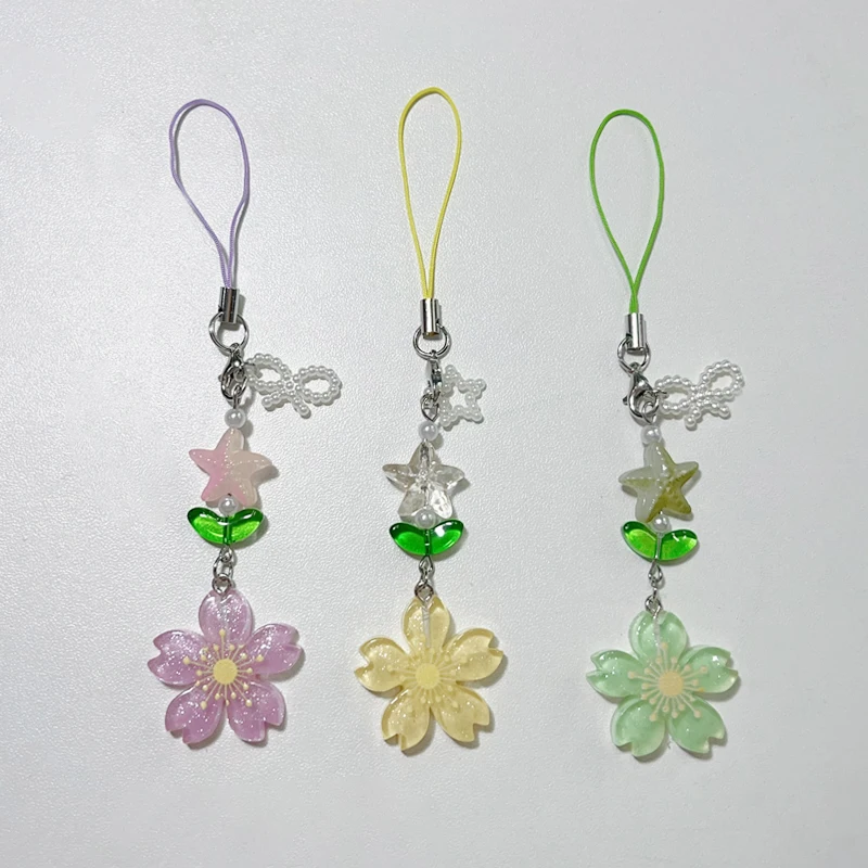 Handmade Tokyo cherry blossom coquettish keychain/ phone charm