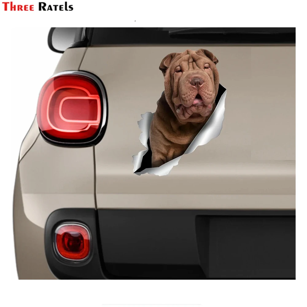 Three Ratels i643 Shar Pei stickers dog stickrers and decals for Audi A3 accessories BMW Serie 1