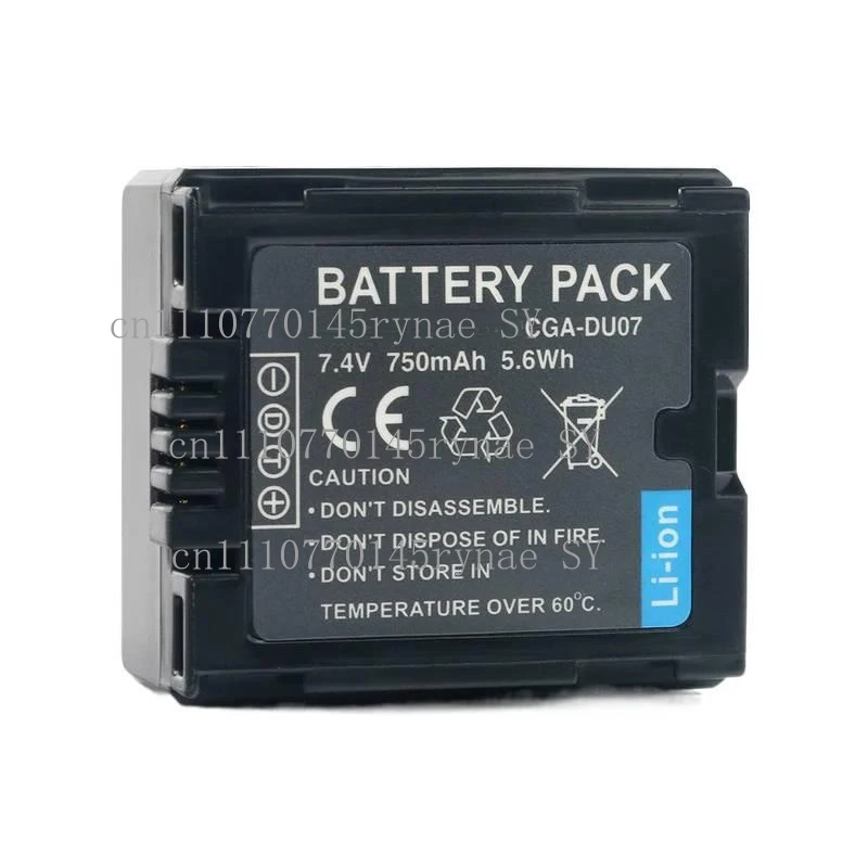For Panasonic CGA-DU07 750mAh Li-ion Battery And Charger Compatible with NV-GS26 GS25 GS22 GS21 GS17 GS30 GS28 GS27 GS10 GS33