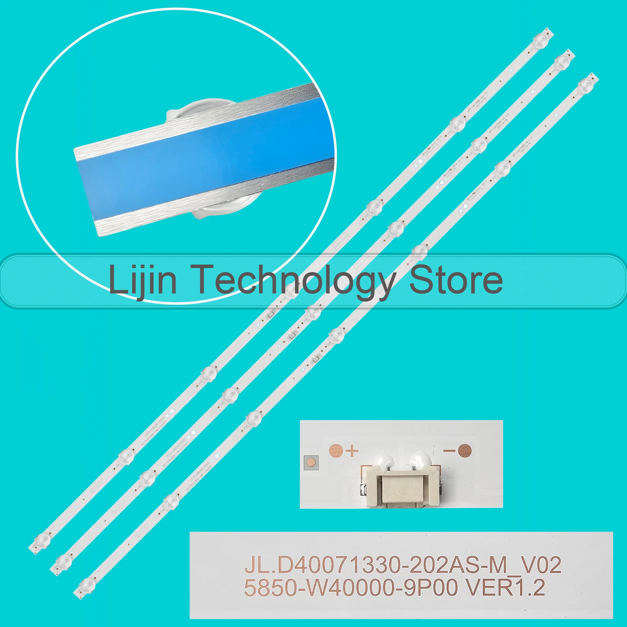 

LED strip For RDL400FY H-LED40F456BS2 H-LED40F453BS2 JL.D40071330-202AS-M_V02 40X6 40E2A 40E2AS APT-LB17086-40-1.3