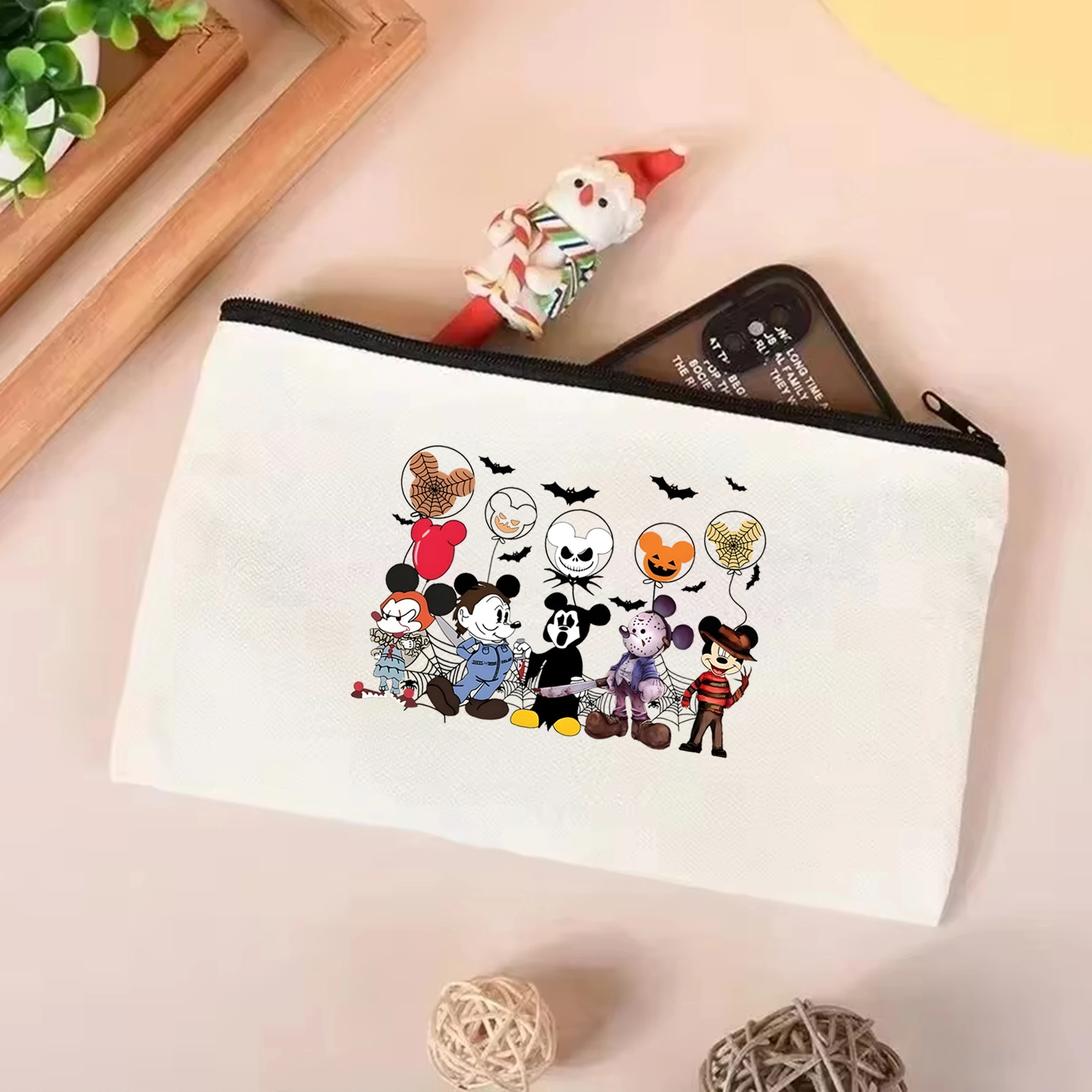 Minnie Mickey Halloween tote bag Disney Horror Movie canvas bag Horror movie inspired canvas tote bag Disneyland shoulder bag