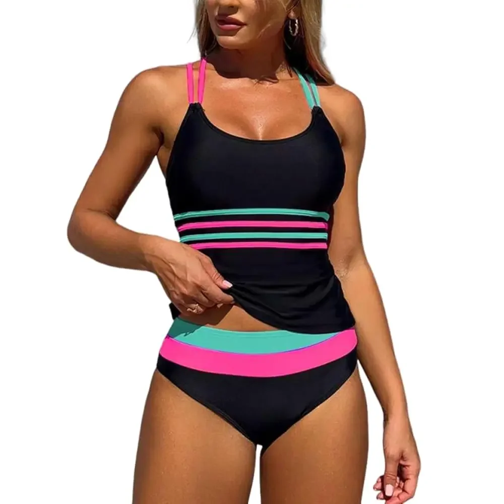 

Женские купальники-танкини с высокой талией, утягивающие живот, с эффектом сборки и драпировкой, состоящие из двух частей