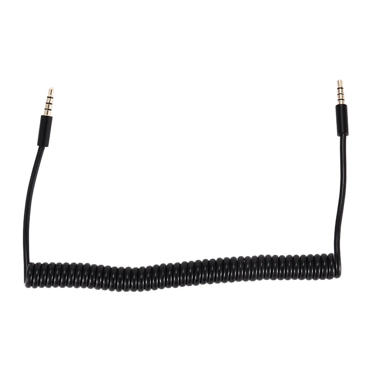 Новый 3,5 мм разъем «папа-папа» 4-полюсный удлинитель Aux аудио спиральный спиральный кабель 1,5 м