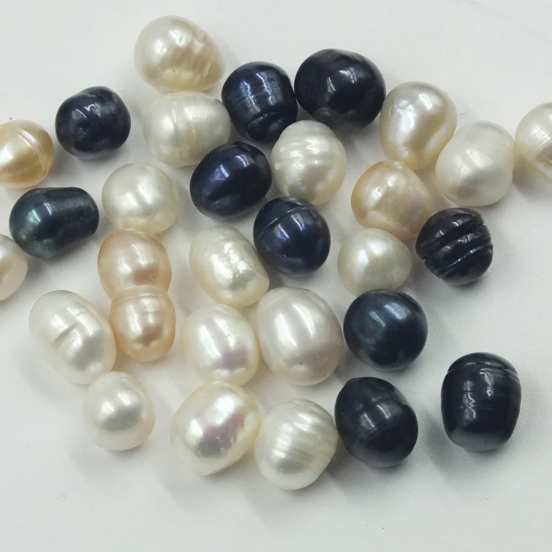 

1150PCS 9MM AA potato-shaped natural mixed color freshwater pearl loose beads. No holes !