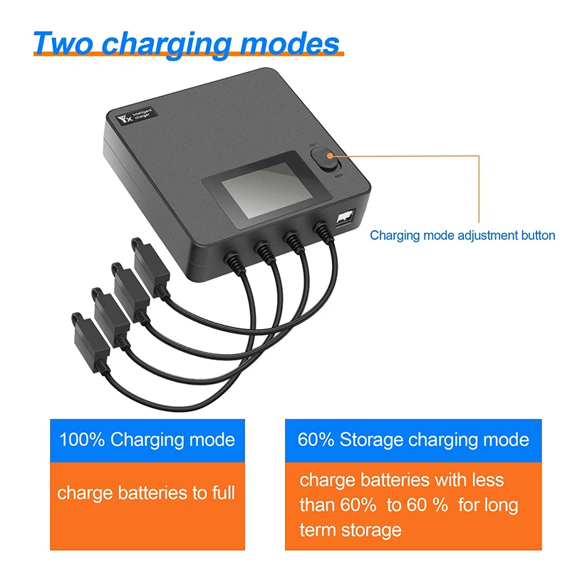 For DJI Air 3/3S Drone Battery Digital Display Charger 6 In 1 Charging Hub Fast Smart Charger With USB Adapter Port Accessories