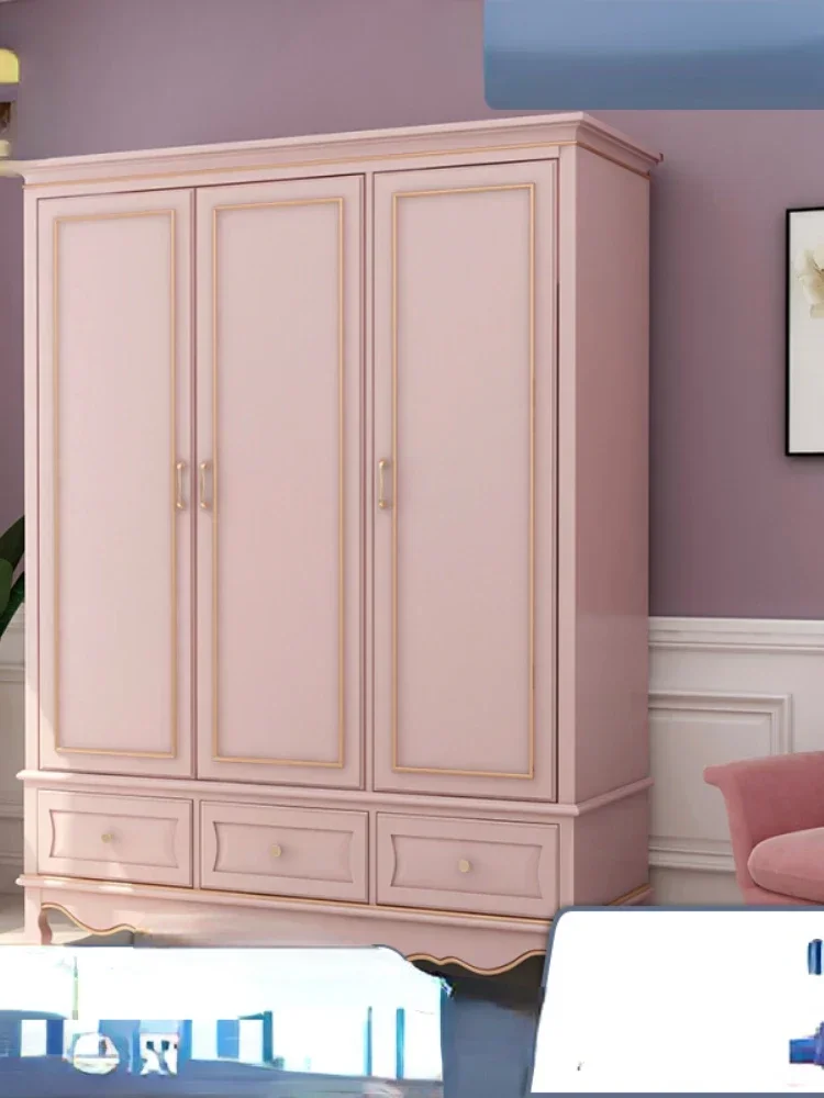 

Wardrobe Master Bedroom Clothing Storage Cabinets Large and Small Apartment Type Two Doors Closet Girls' Bedroom Furniture