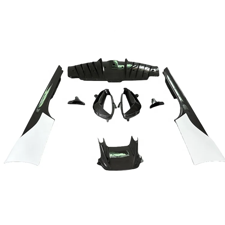 ชุดแต่งคาร์บอนไฟเบอร์คุณภาพสูง สไตล์ OEM สำหรับกันชนหลัง สเกิร์ตข้าง ช่องระบายอากาศด้านข้าง สำหรับรถเฟอร์รารี่ SF90