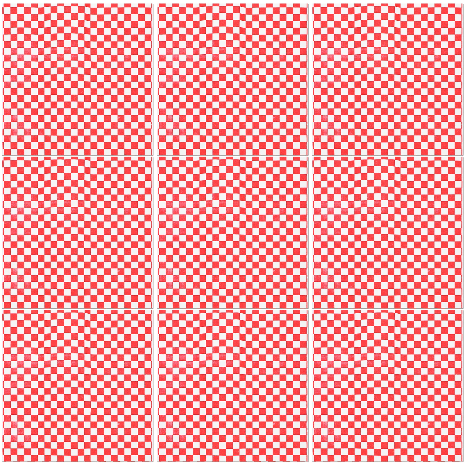 

100Pcs Food Wrapping Paper Red Plaid Laminated Oil-Proof Greaseproof Paper Sheet for Burgers Sandwich Fries Baking 30x30cm