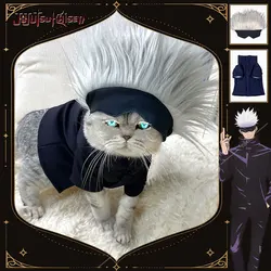 Satoru Gojo Cat Uniform Cosplay Costume Anime Jujutsu Kaisen for Cats Dog Pet Puppy Kitten Halloween Party Clothes Make Up