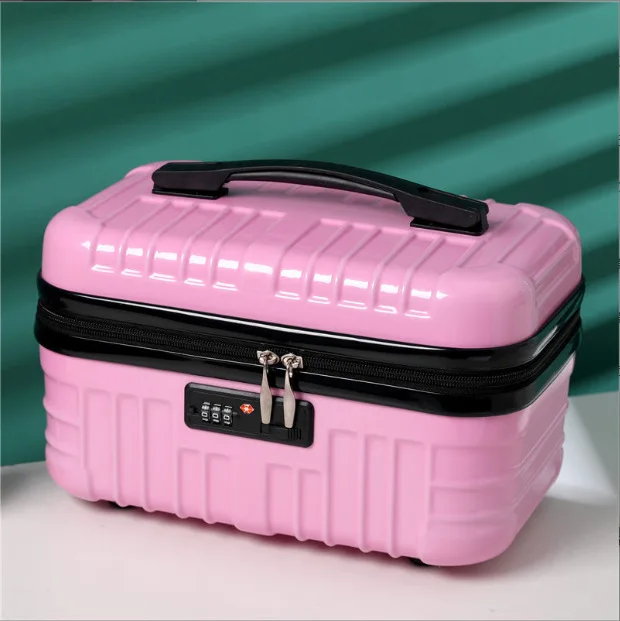 2024 Suitcase Youth Version 14 inch Colorful Luggage Stylish For children's Fashion Travel Blue Yellow Balck White Pink