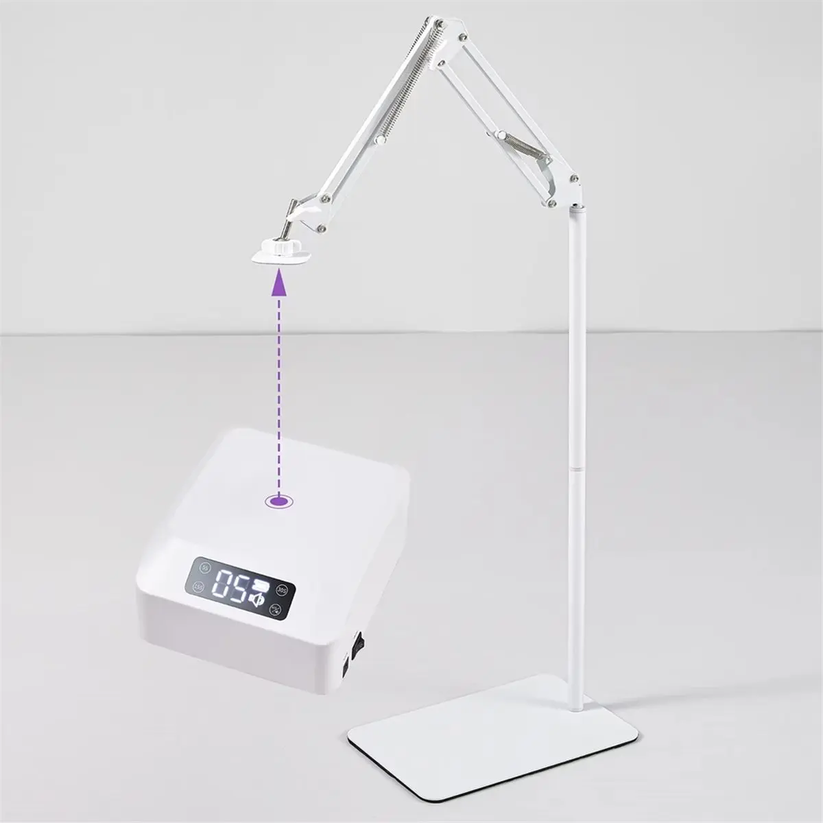 ABFS LED High Power Foot Uv Curing Light Foot Beauty Lamp Rechargeable Gel Paint Drying Light Foot Switch Floor Lamp. US Plug