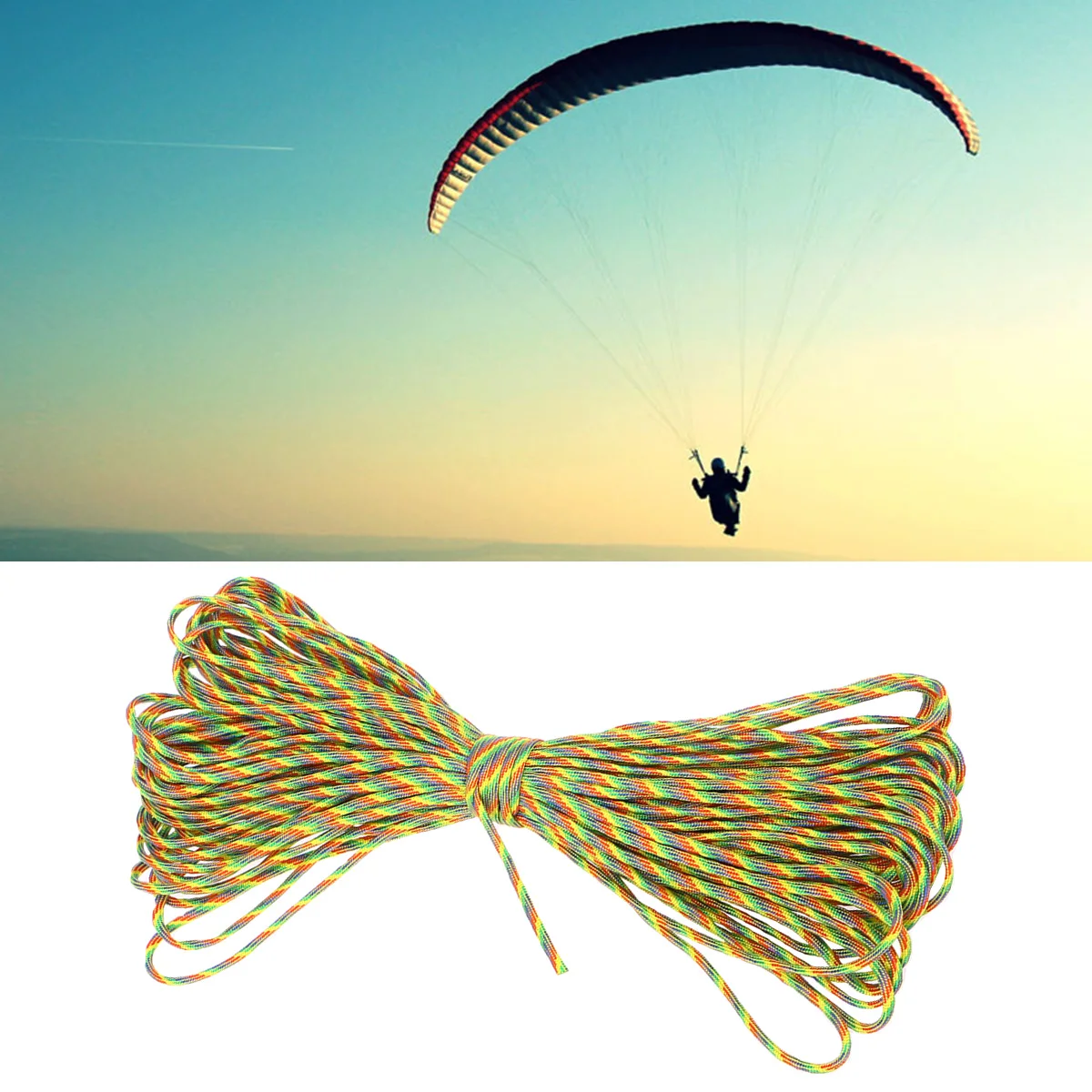 

Survival Seven Cores Umbrella Rope Crafting Kit Nylon Parachute Cord (30 Meters, Colorful)