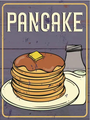 Pancake Vintage Retro Metal Sign